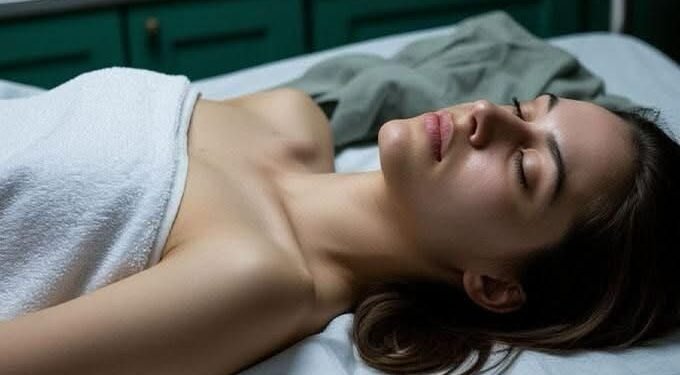 Придя в себя в холодном помещении морга,