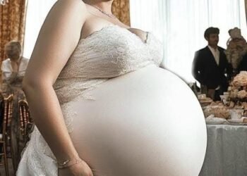 На свадьбе все онемели от огромного живота невесты и думали