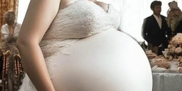 На свадьбе все онемели от огромного живота невесты и думали